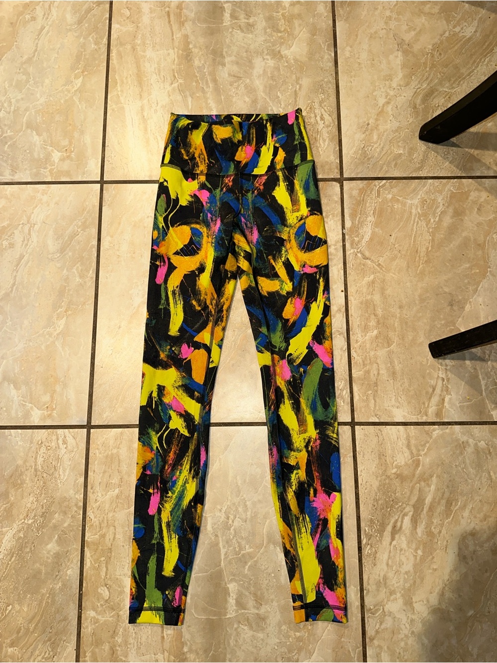 Undertone Black Multi Lululemon Wunder Train Leggings Size 4